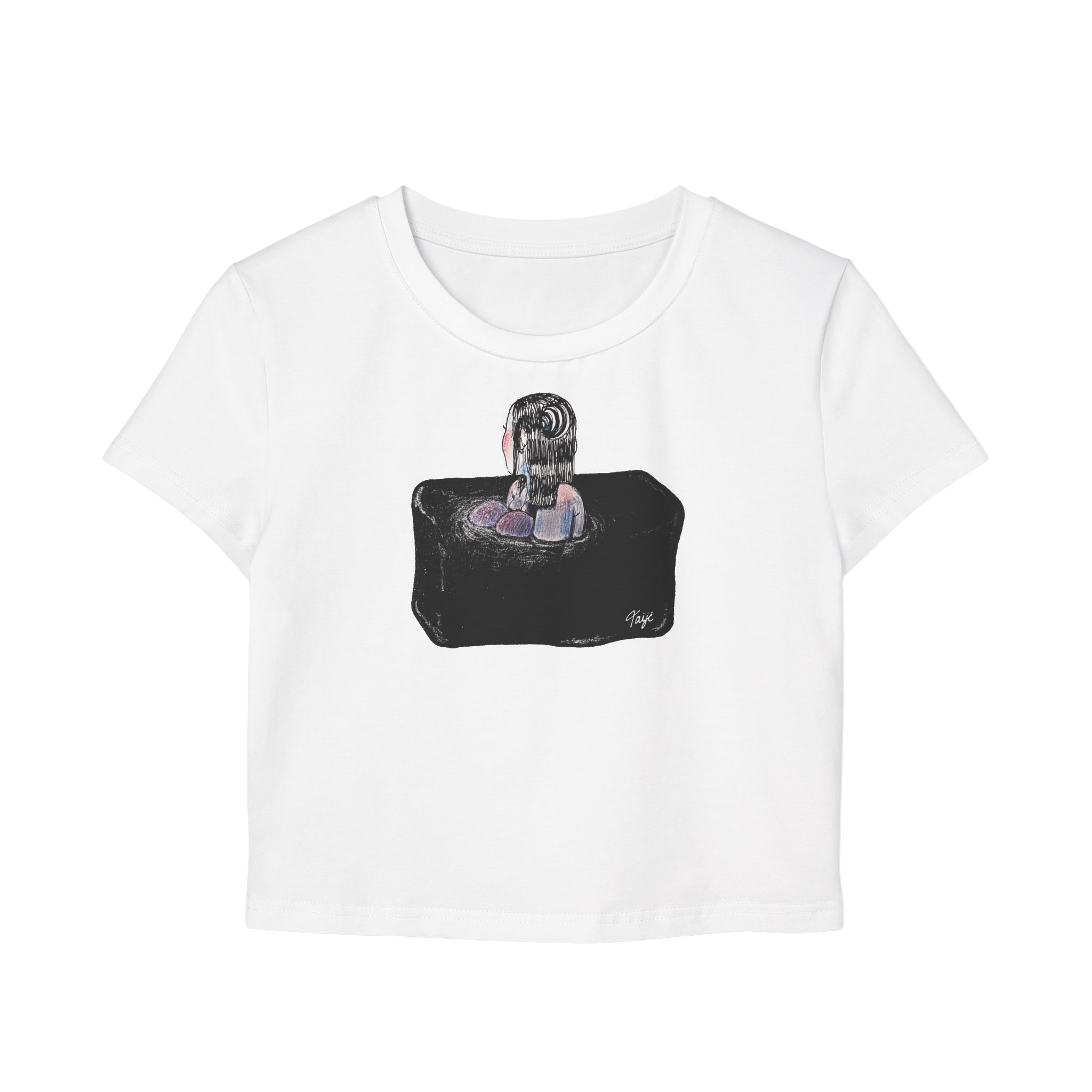"SINK OR SWIM" (2018) Cropped Cotton Tee