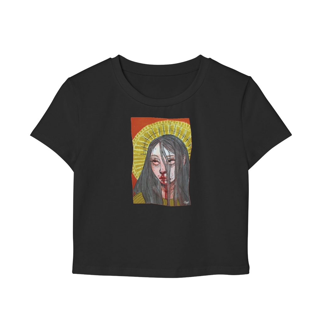 "FALSE IDOL" (2018) Cropped Cotton Tee