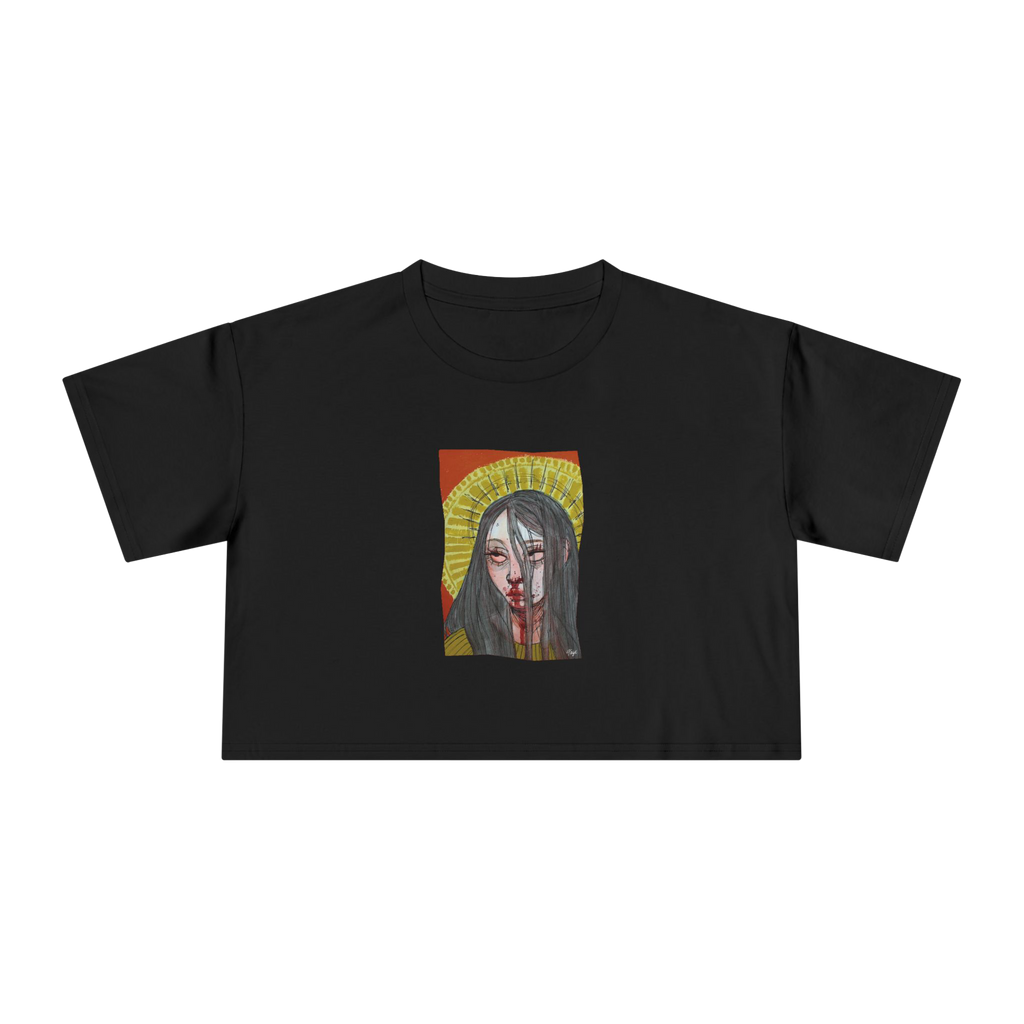 "FALSE IDOL" (2018) Boxy Cropped Cotton Tee