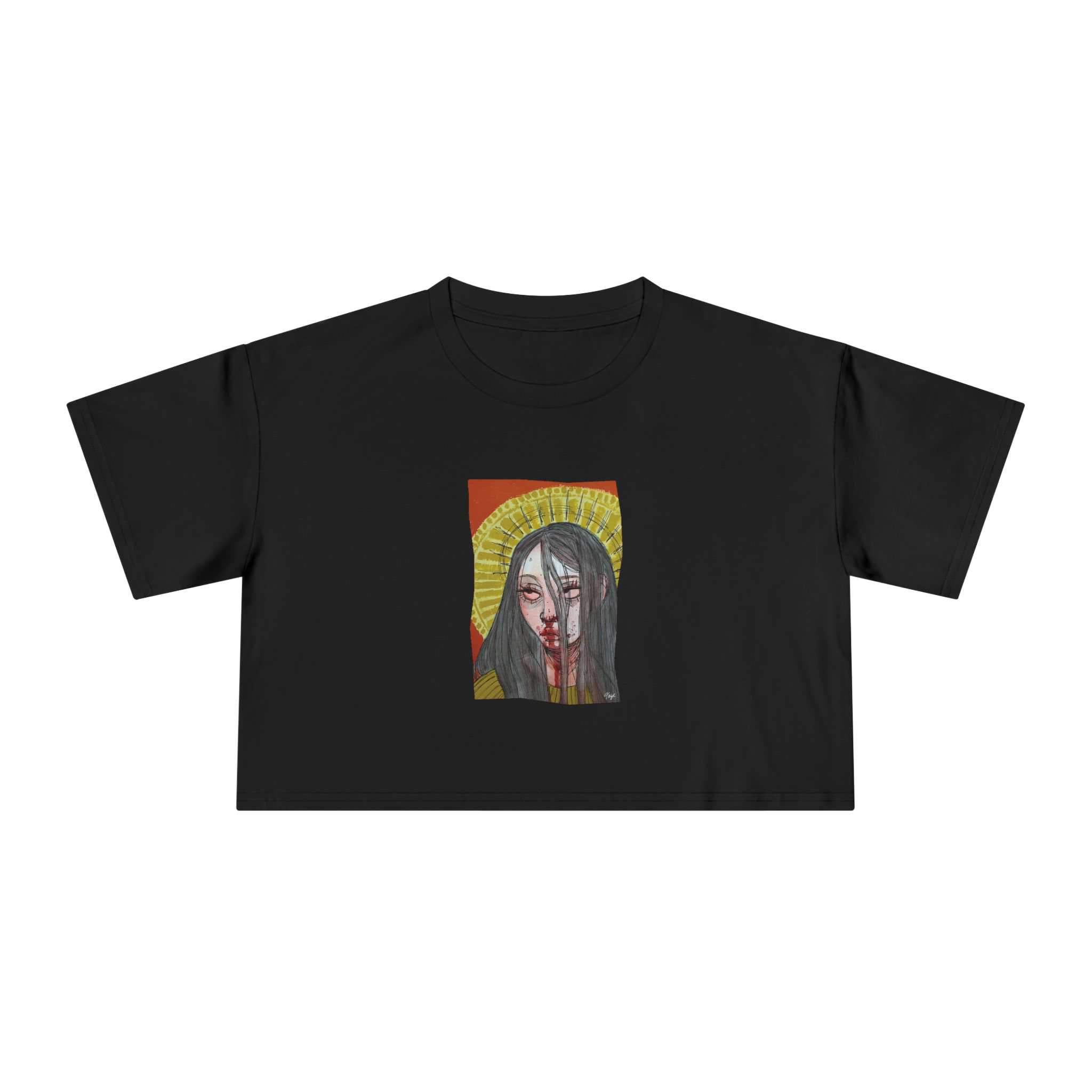 "FALSE IDOL" (2018) Boxy Cropped Cotton Tee