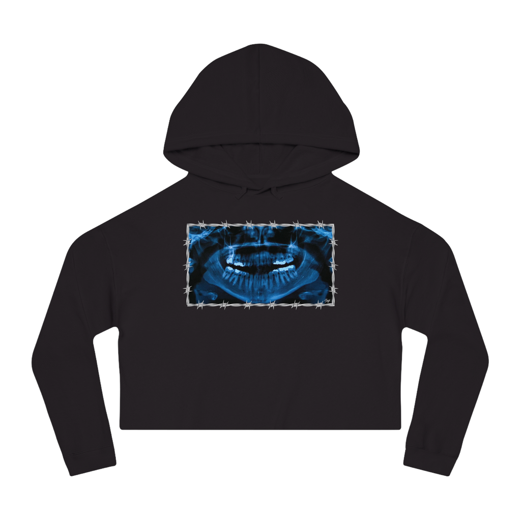 "NOVOCAINE" (2019) Boxy Cropped Cotton Hoodie