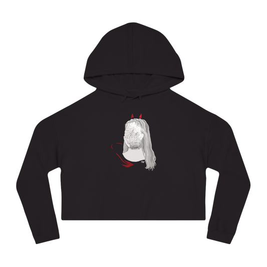 "BLOWN AWAY" (2019) Boxy Cropped Cotton Hoodie