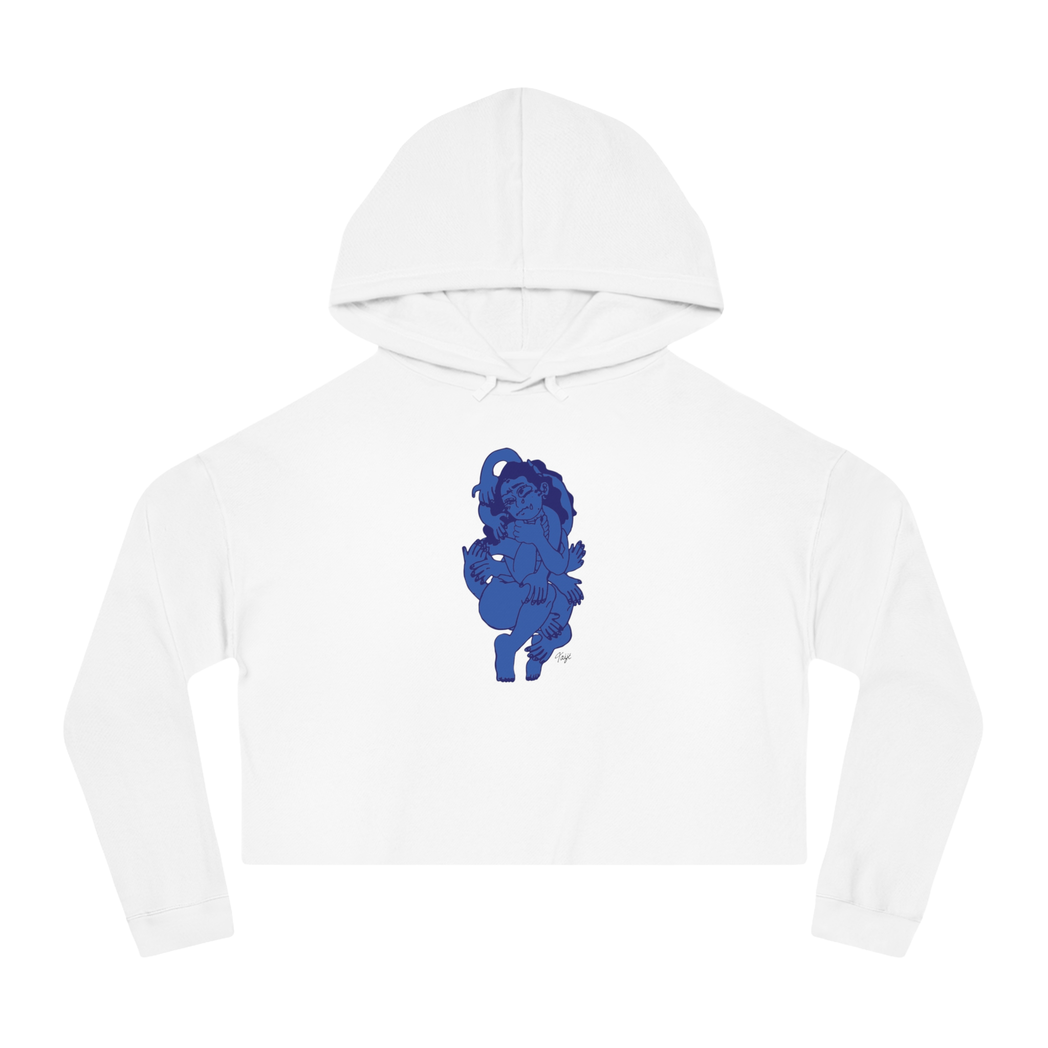 "MI CUERPO" (2018) Boxy Cropped Cotton Hoodie