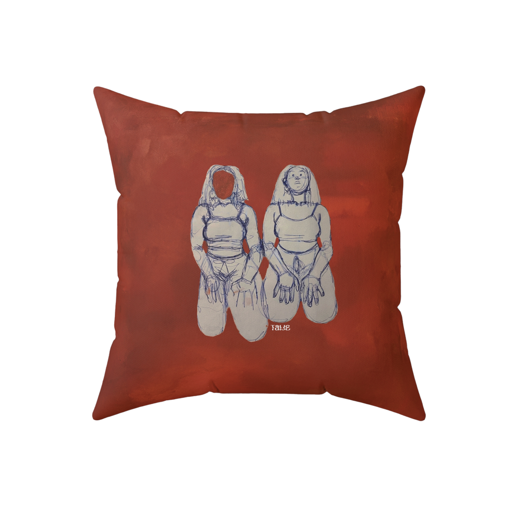 "SIN TITOLO" (2017) Faux Suede Square Pillow