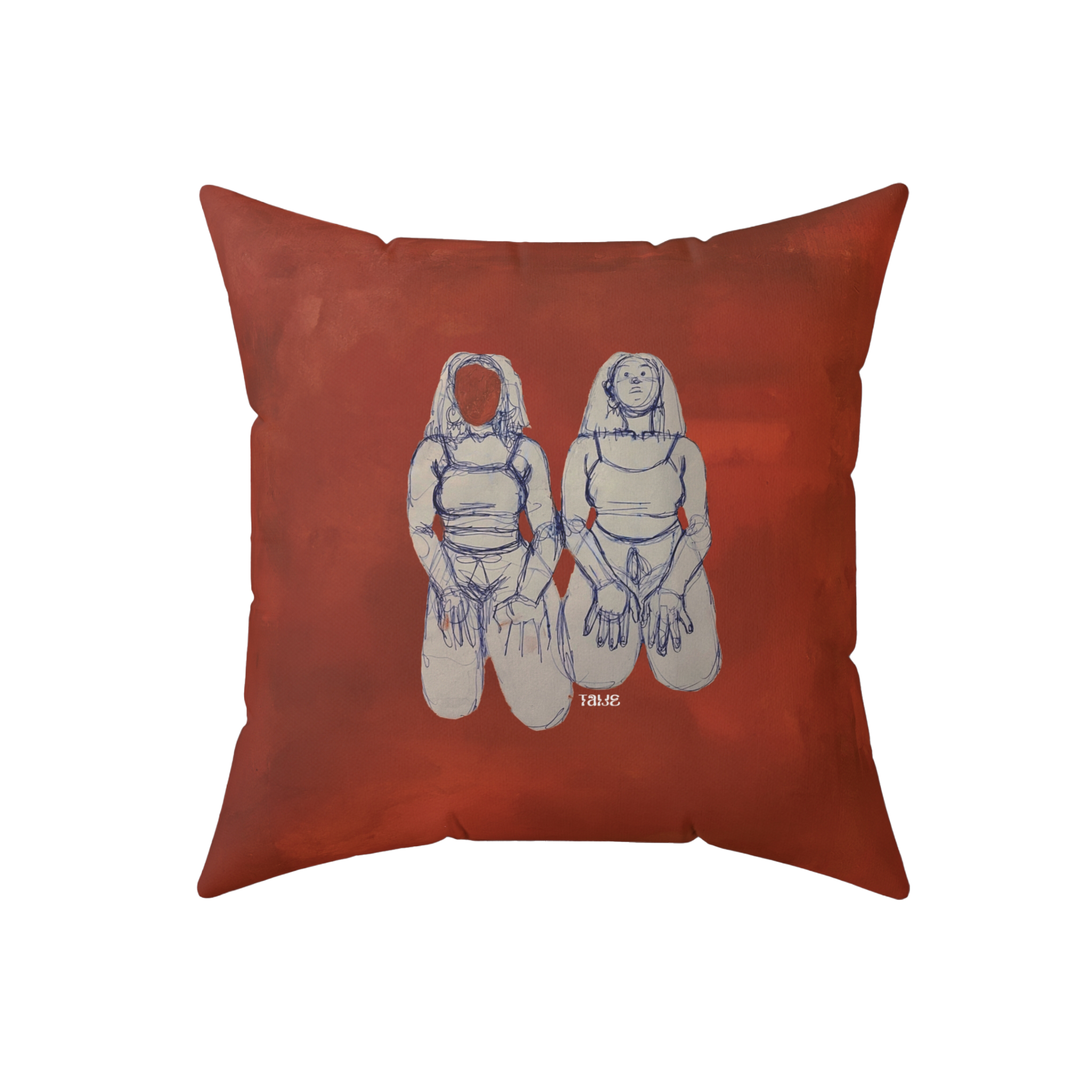 "SIN TITOLO" (2017) Faux Suede Square Pillow