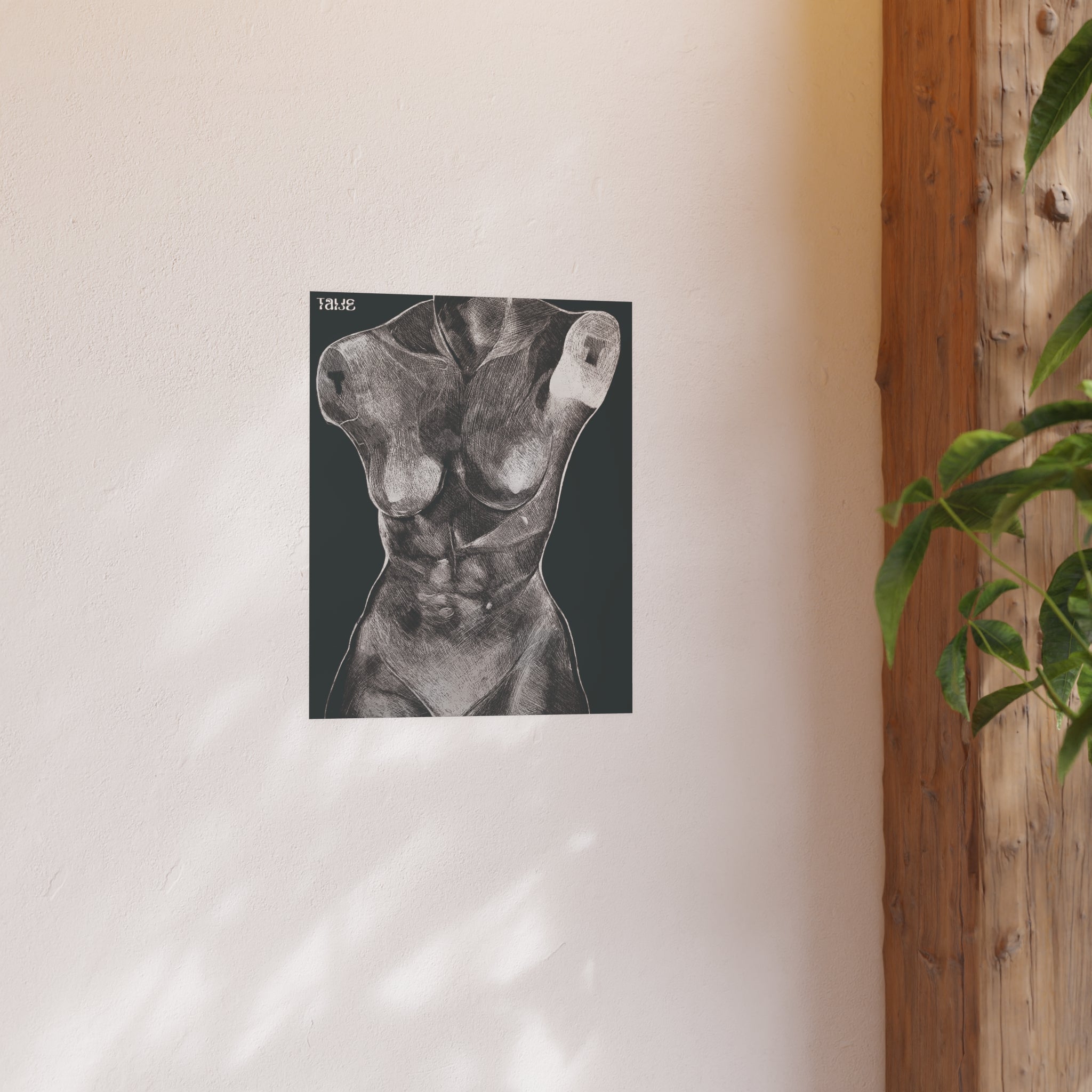 "ETCHING" (2017) Satin Poster