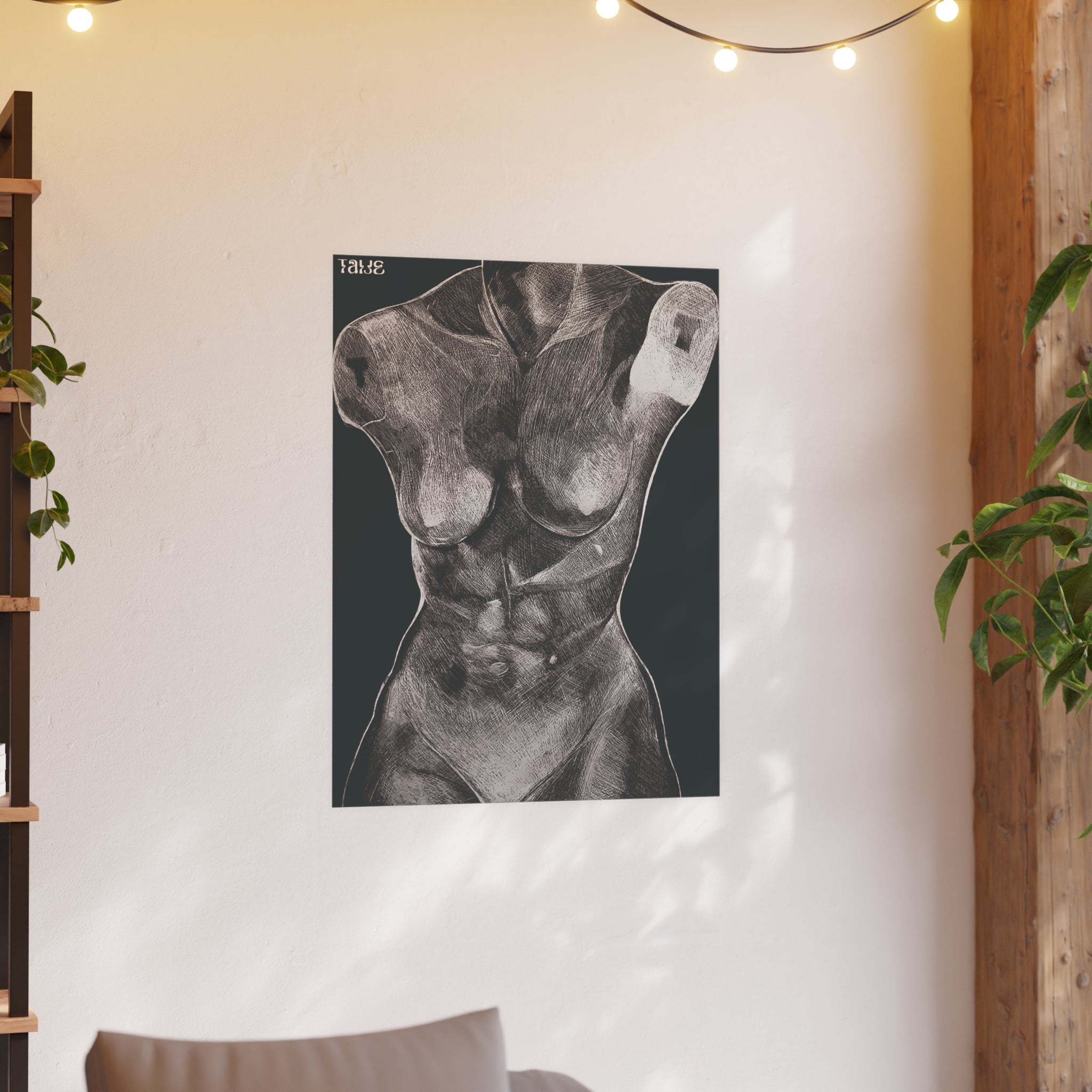 "ETCHING" (2017) Satin Poster