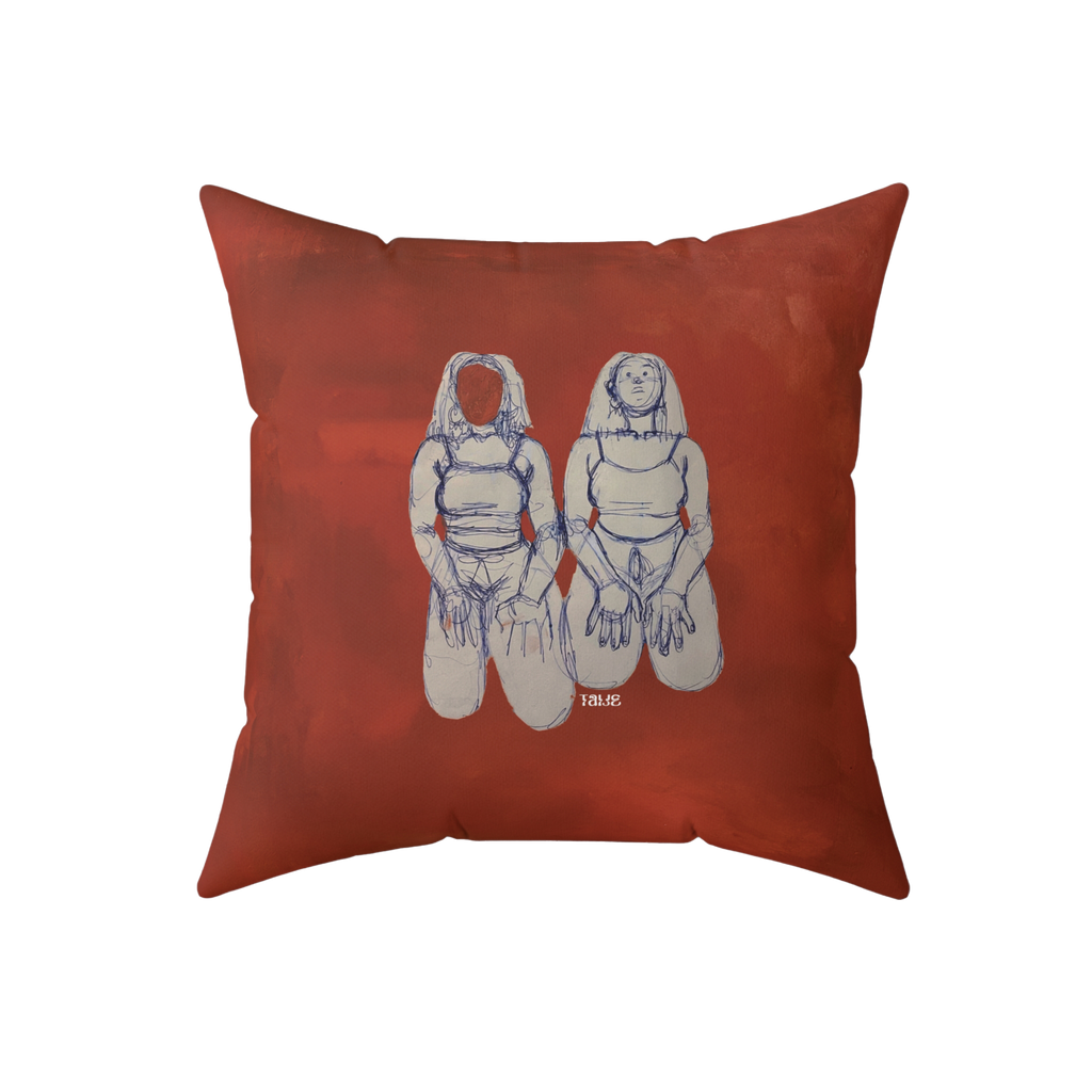 "SIN TITOLO" (2017) Faux Suede Square Pillow