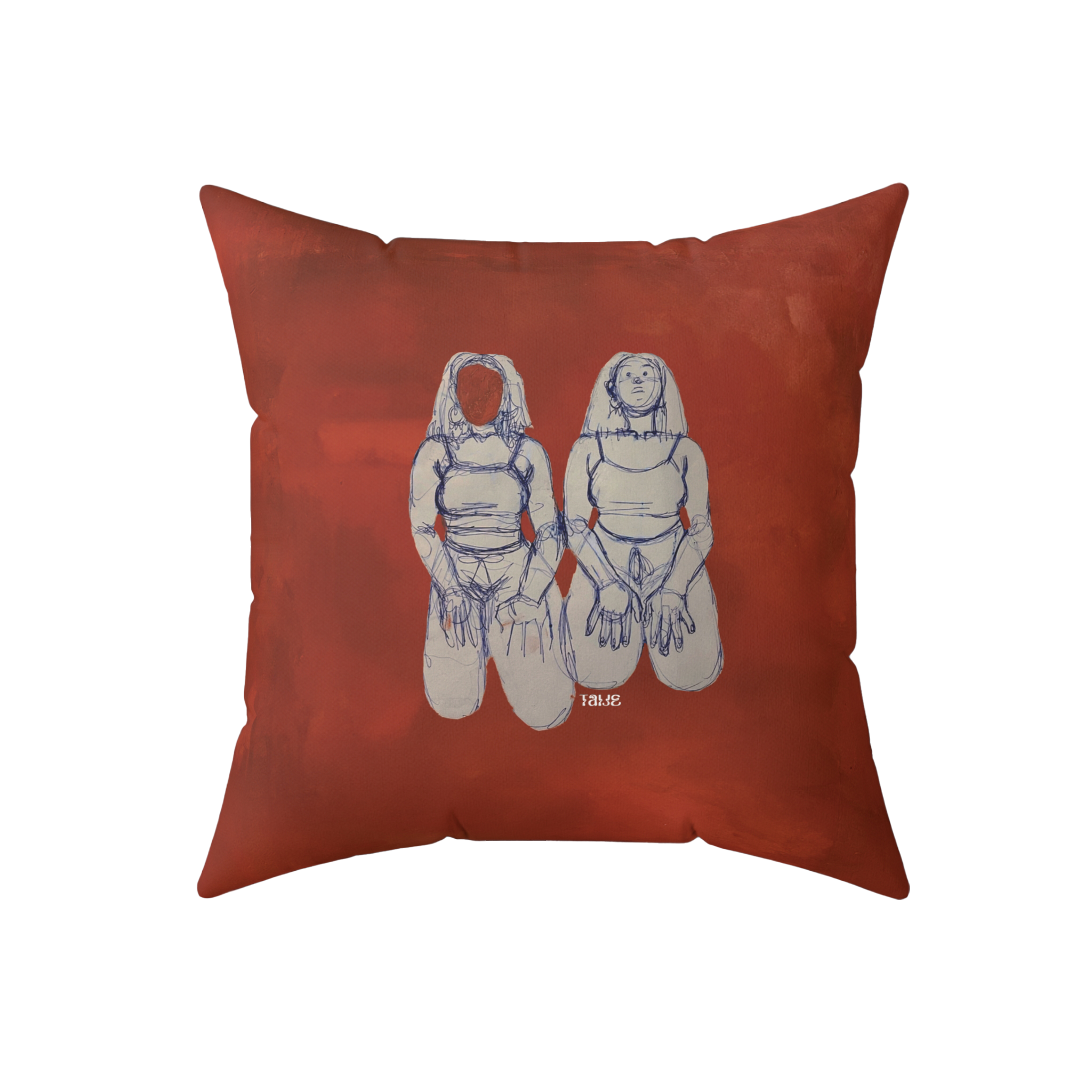 "SIN TITOLO" (2017) Faux Suede Square Pillow