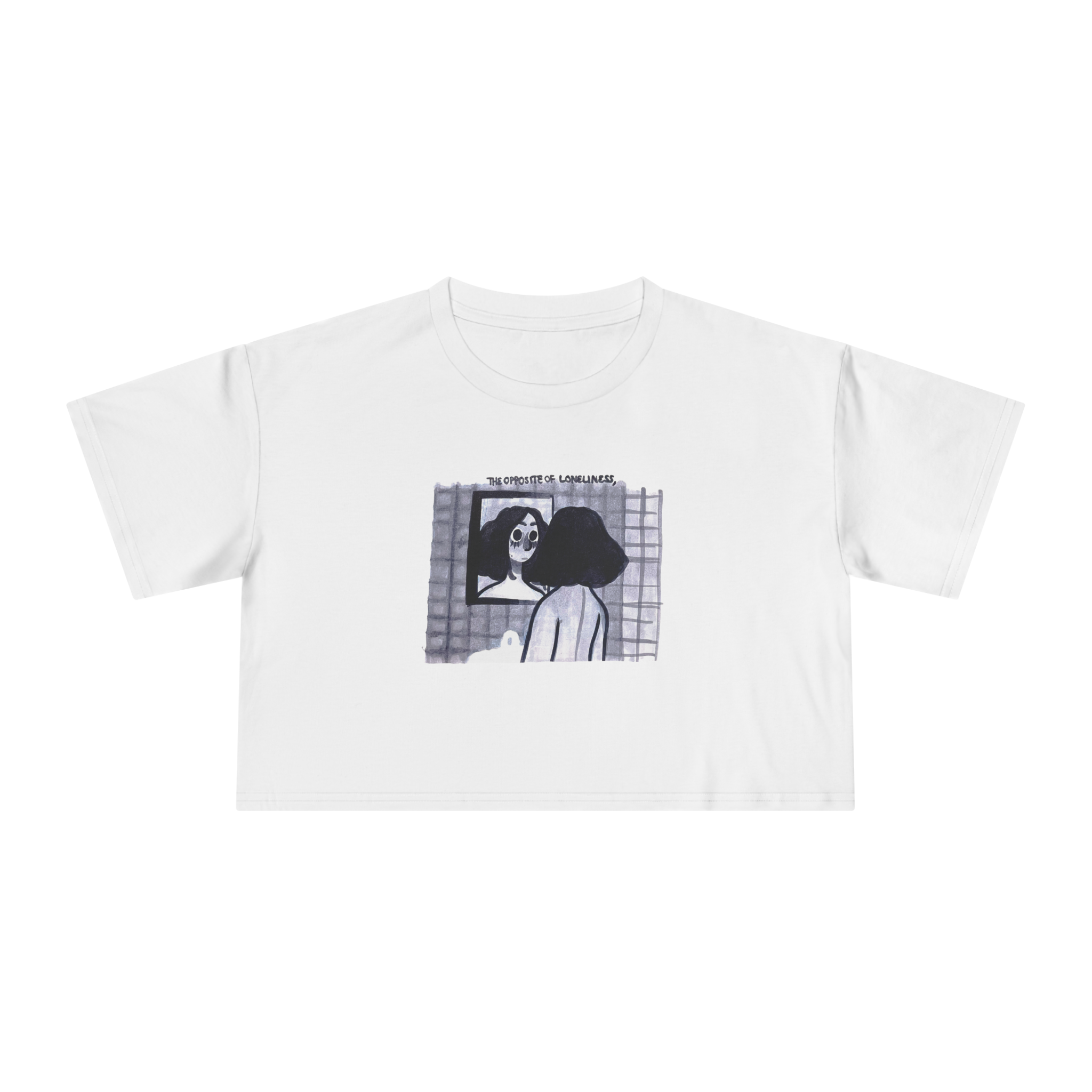 "THE OPPOSITE OF LONELINESS" (2018) Boxy Cropped Cotton Tee