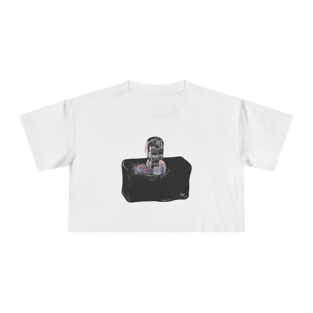 "SINK OR SWIM" (2018) Boxy Cropped Cotton Tee