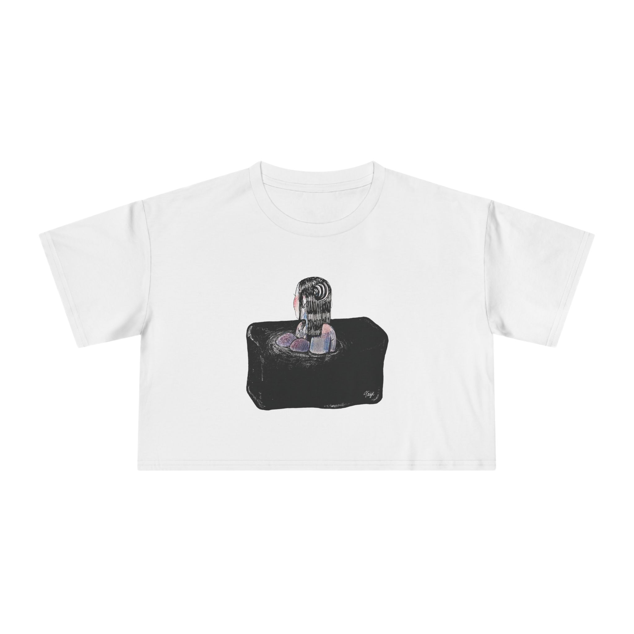 "SINK OR SWIM" (2018) Boxy Cropped Cotton Tee