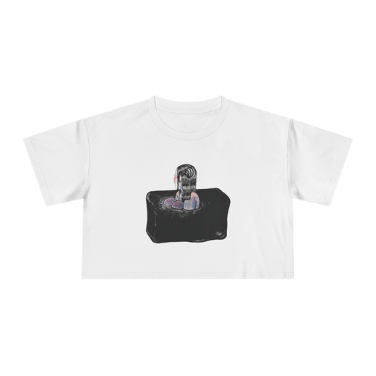 "SINK OR SWIM" (2018) Boxy Cropped Cotton Tee