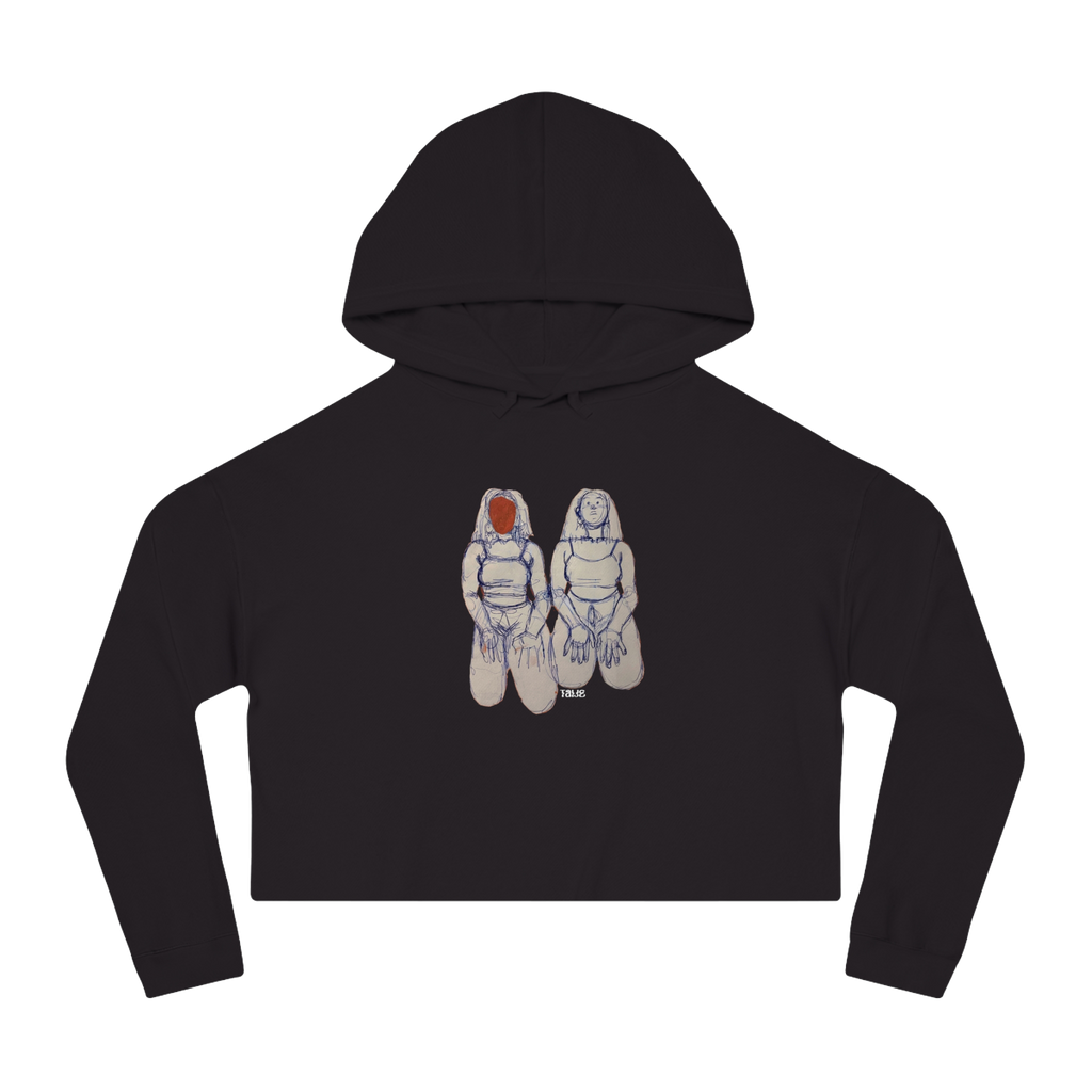 "SIN TITOLO" (2017) Boxy Cropped Cotton Hoodie