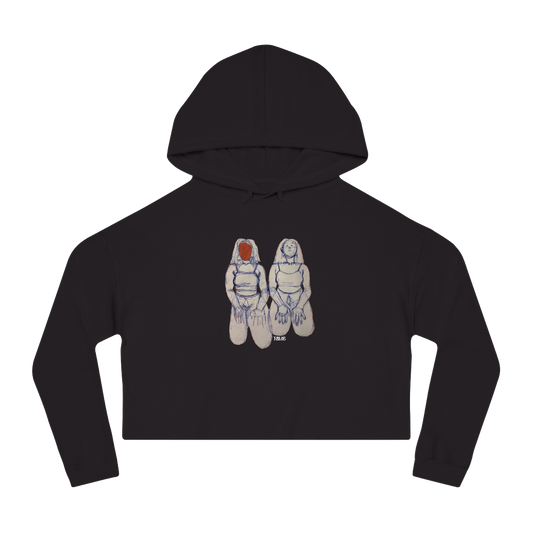 "SIN TITOLO" (2017) Boxy Cropped Cotton Hoodie