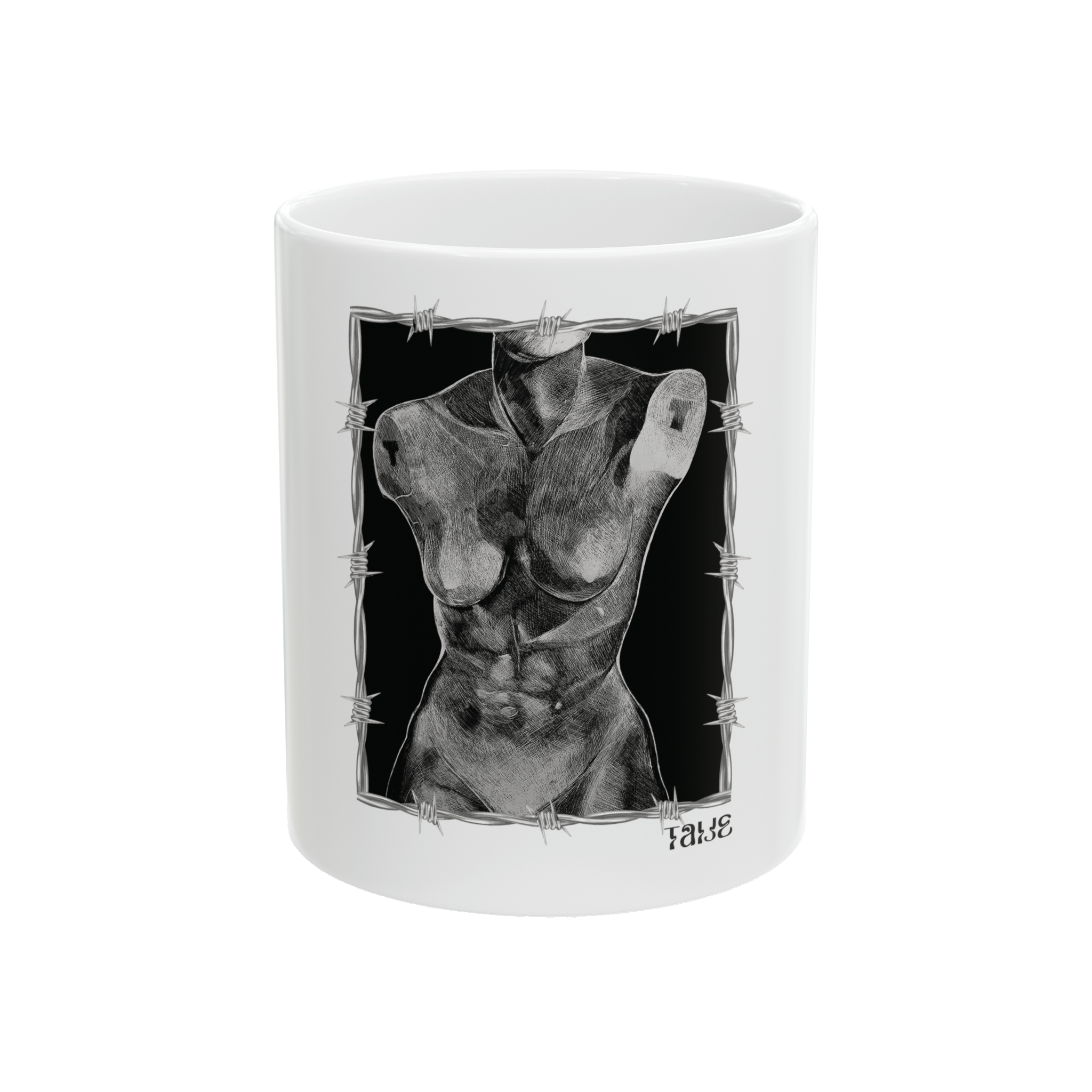 "ETCHING" (2017) 11oz White Ceramic Mug