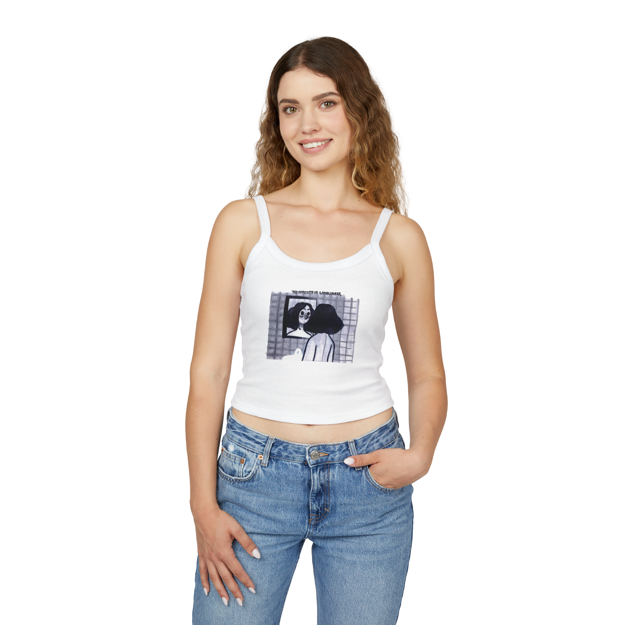 "THE OPPOSITE OF LONELINESS" (2018) Spaghetti Strap Tank Top