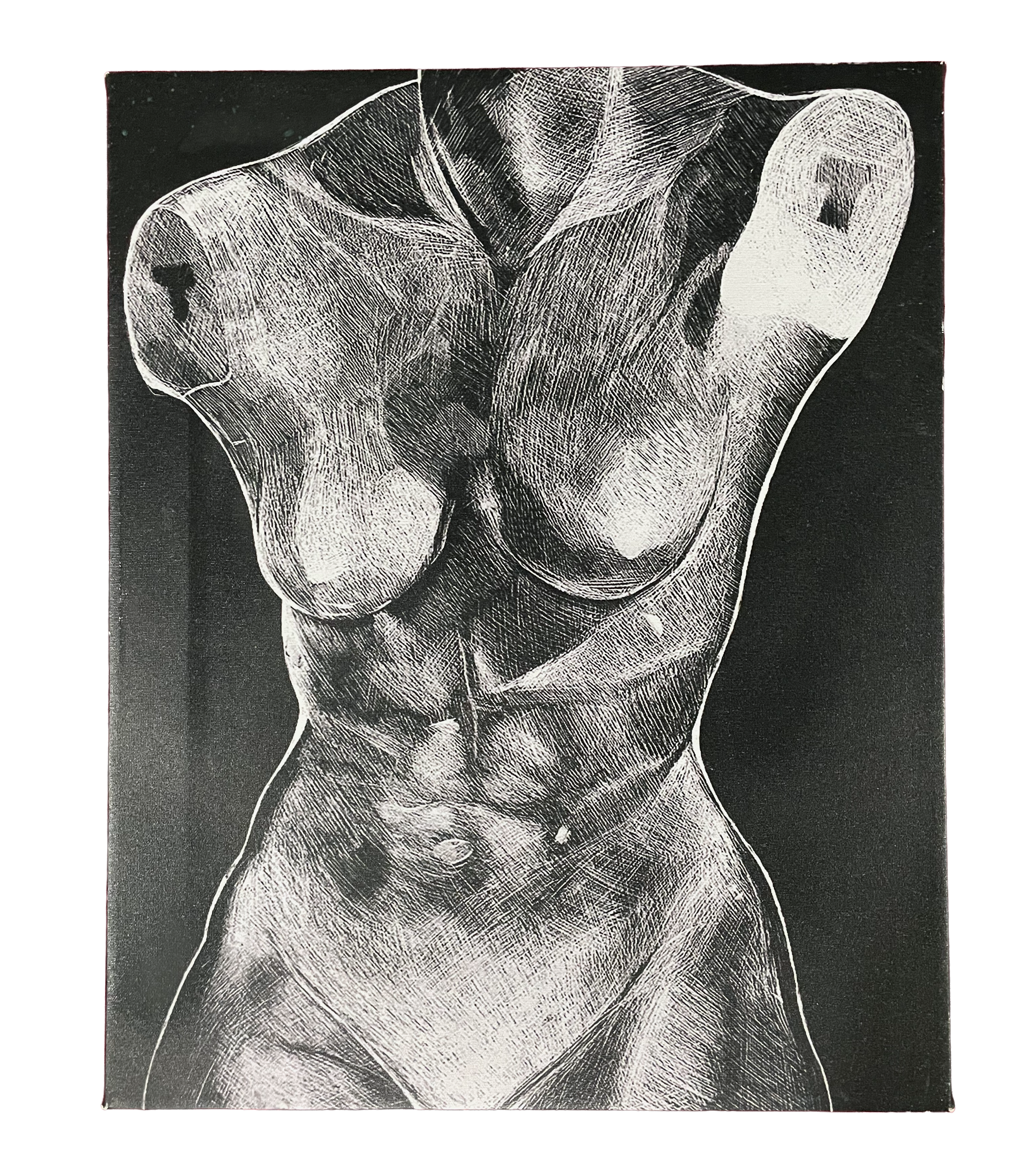 "ETCHING" (2018) Unframed Canvas Print