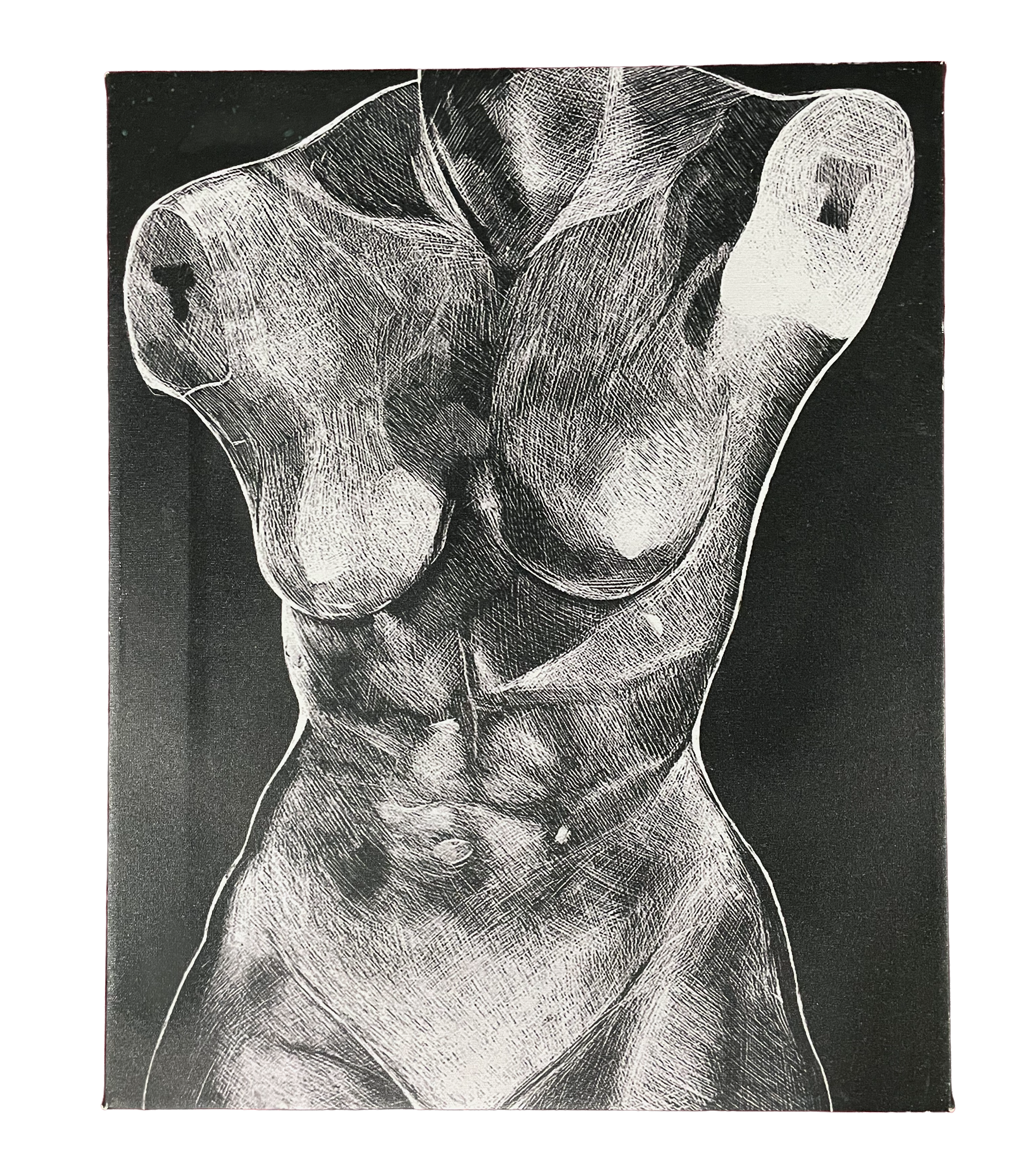 "ETCHING" (2018) Unframed Canvas Print