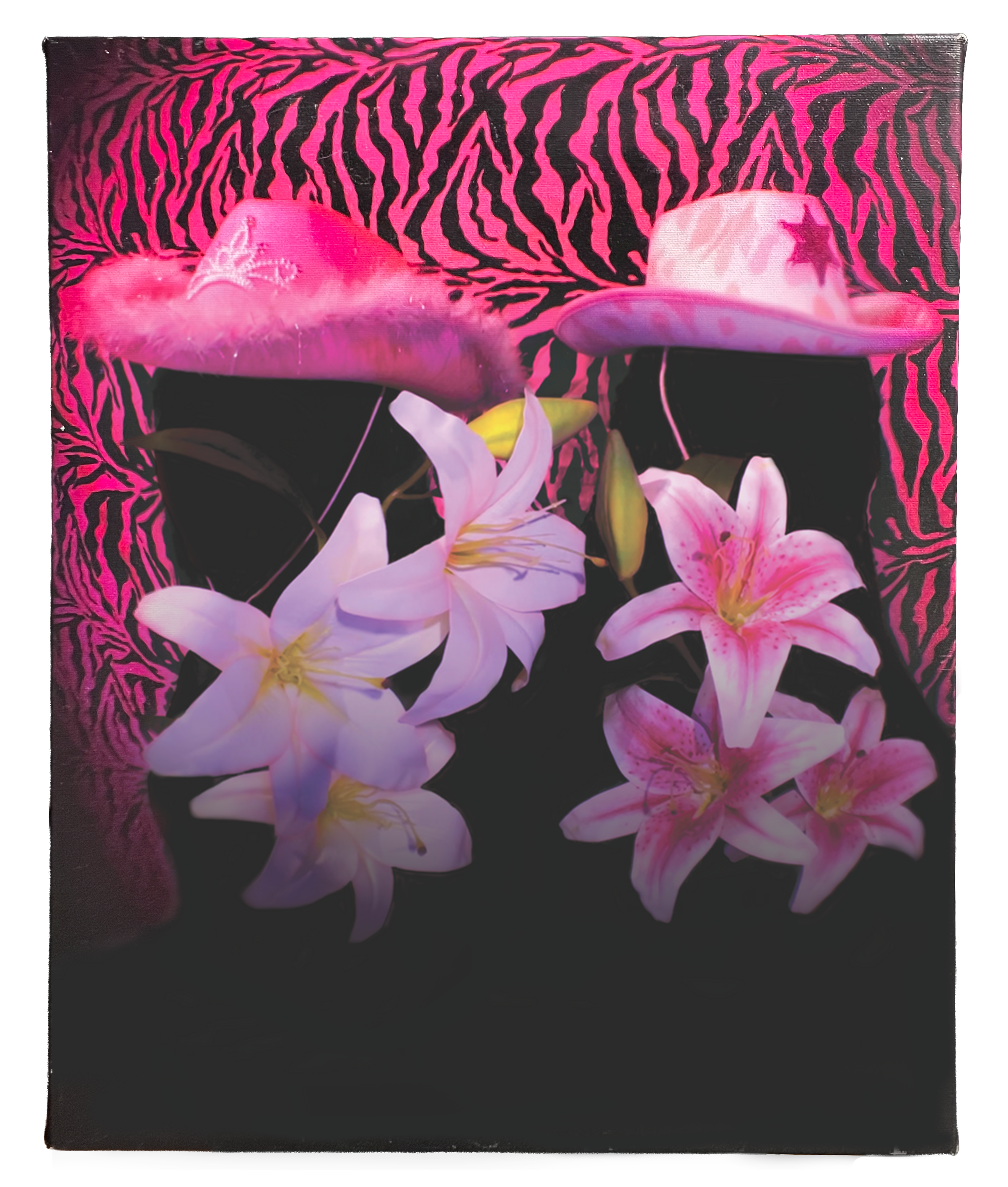 "HIBISCUS" (2023) RARE, UNCENSORED Gallery-Wrapped Abstract Portrait