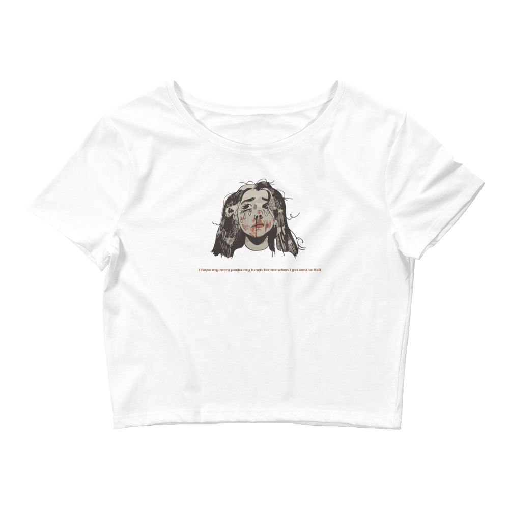 "MOMMY, PACK MY LUNCH" (2017) Cropped Cotton Tee