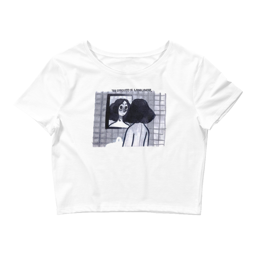 "THE OPPOSITE OF LONELINESS" (2018) Cropped Cotton Tee